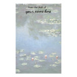 Water Lilies, Monet, Vintage Impressionism Flowers Customized Stationery