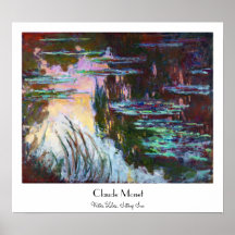Water Lilies, Setting Sun Claude Monet Print