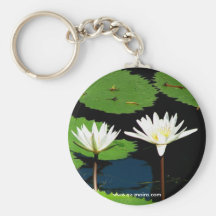 Water lillies, El Golfete, Guatemala Keychains