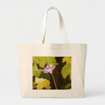 water lily canvas bag