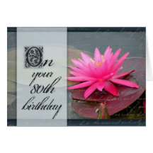 Water lily for 80th birthday card
