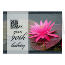 Water lily for 90th birthday card