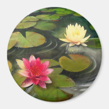 Water Lily Magnet.