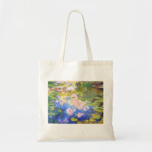 Water Lily Pond Claude Monet Canvas Bag