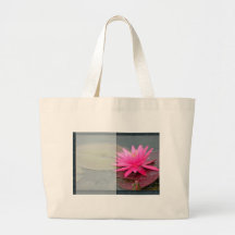 Water lily template tote bags