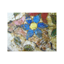 Water Mosaic Stretched Canvas Print