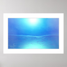 Water Mountain (Light Border) Print