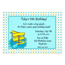 Water Park Birthday Invitation