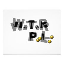 Water polo blur personalized announcement