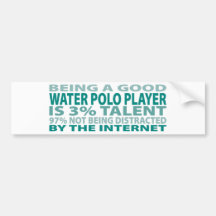 Water Polo Player 3% Talent Bumper Sticker