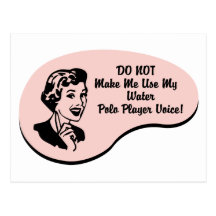 Water Polo Player Voice Postcard