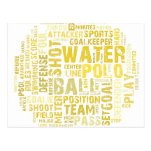 Water Polo Word Cloud Products Postcards