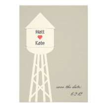 Water Tower Wedding Save The Date Invites