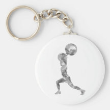 Watercolor Clean & Jerk in Grey Keychains