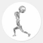 Watercolor Clean & Jerk in Grey Stickers