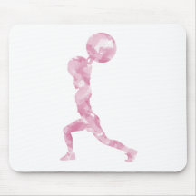 Watercolor Clean & Jerk in Pink Mousepads