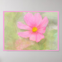 Watercolor Cosmos Poster