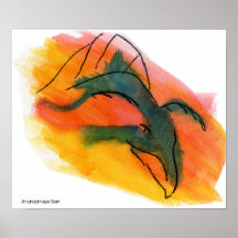 WATERCOLOR DRAGON print