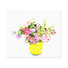 watercolor flowers 3 canvas print