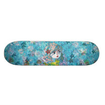 Watercolor Girl Deck Custom Skate Board