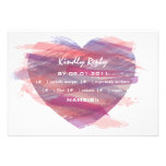 Watercolor Heart Response Card in Pink