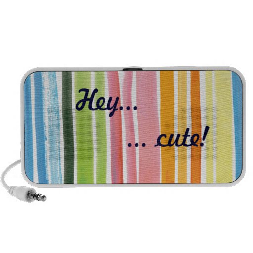 Watercolor rainbow stripes speaker