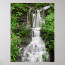 Waterfall in smokey Mountains Print