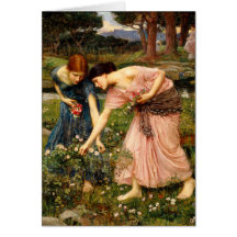 Waterhouse Gather Ye Rosebuds Note Card