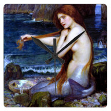 Waterhouse: The Mermaid Square Wall Clocks