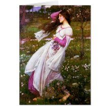 Waterhouse Windflowers Greeting Card