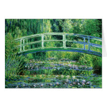 Waterlilies and Japanese Bridge, Claude Monet Card