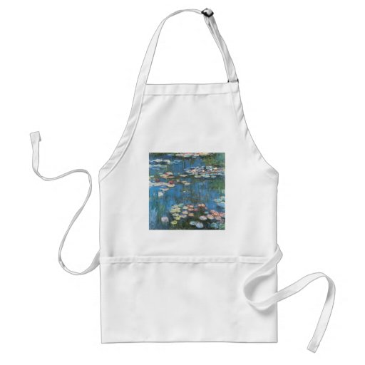 Waterlilies by Claude Monet, Vintage Impressionism Apron