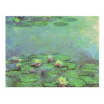 Waterlilies by Monet, Vintage Floral Impressionism Postcards