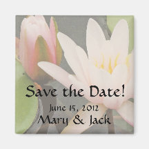 Waterlilies Save the Date Magnet