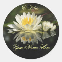 Waterlily Bookplate Sticker