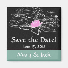 Waterlily Save the Date Magnet