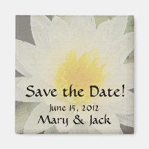 Waterlily Save the Date Magnet