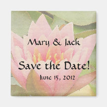 Waterlily Save the Date Magnet