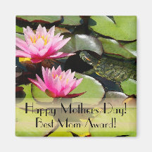 Waterlily Turtle Mothers Day Magnet