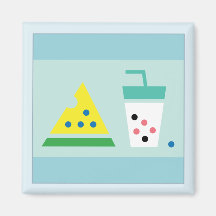 Watermelon + Pearl milk tea Magnet