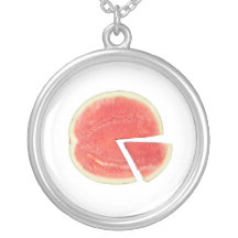 Watermelon pie chart necklace