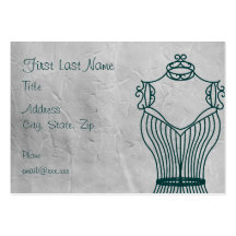Waterstaiined Paper With DRessform Business Card