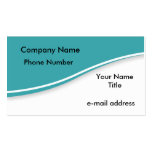 Wave - turquoise business card templates