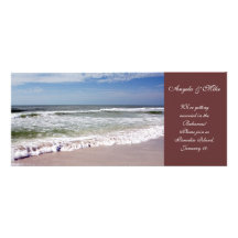 Waves Crash on the Sandy Beach Personalised Invitations