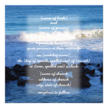 waves & rocks Invitation
