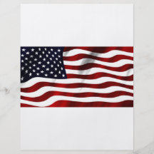 Waving American Flag Flyer Design
