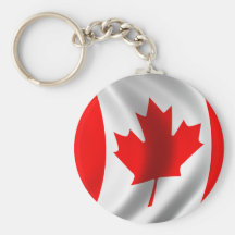 Waving Canadian Flag Key Chain