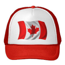 Waving Canadian Flag Trucker Hats