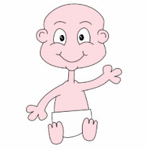 Waving Cute Baby. Photo Cutouts