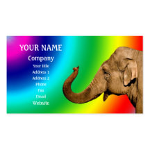 Waving elephant business card templates